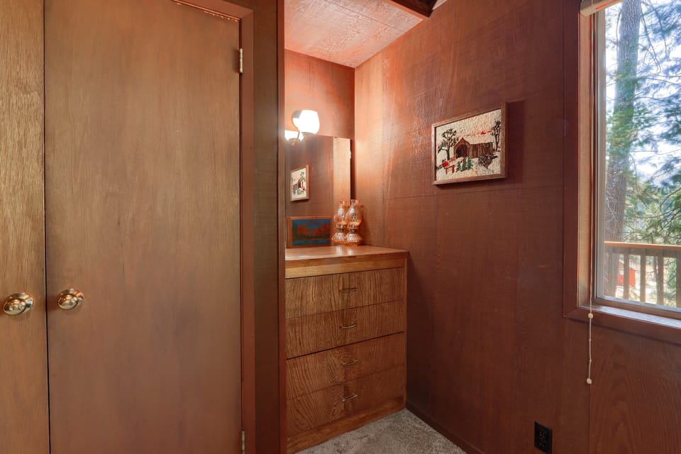 Master bedroom with built-in drawers