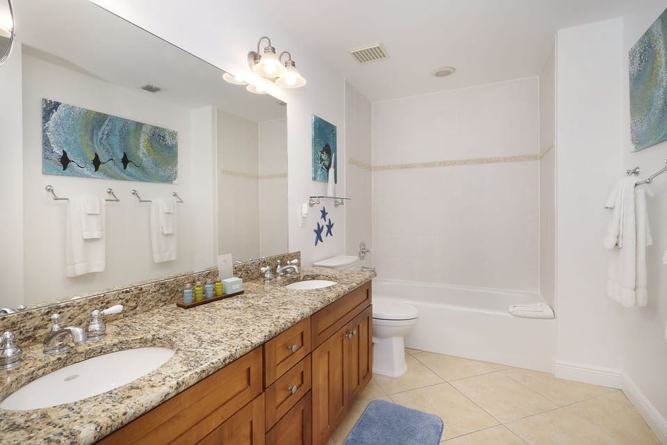 Master bath with shower and tub