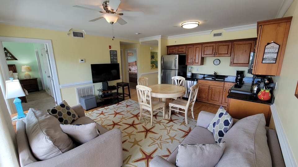 Open Living, Dining, & Kitchen Area - Twin Sleeper Chair