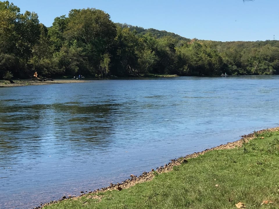Lake Taneycomo is a three minute walk from the condo