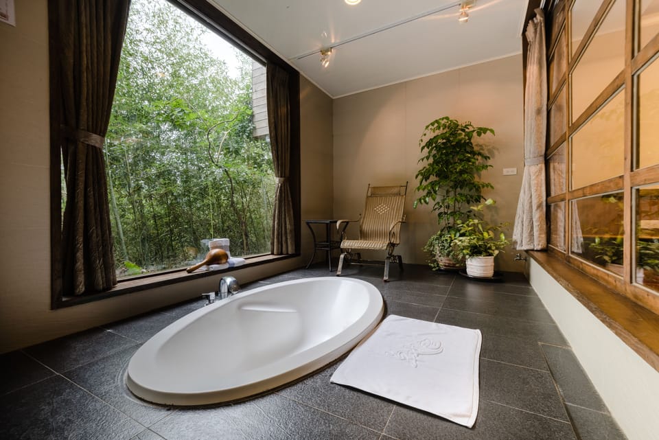 Quadruple Room, Mountain View | Bathroom | Hair dryer, slippers, electronic bidet, towels