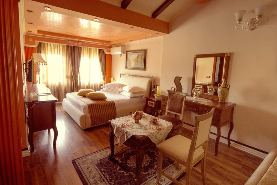 Premium bedding, memory foam beds, desk, blackout drapes