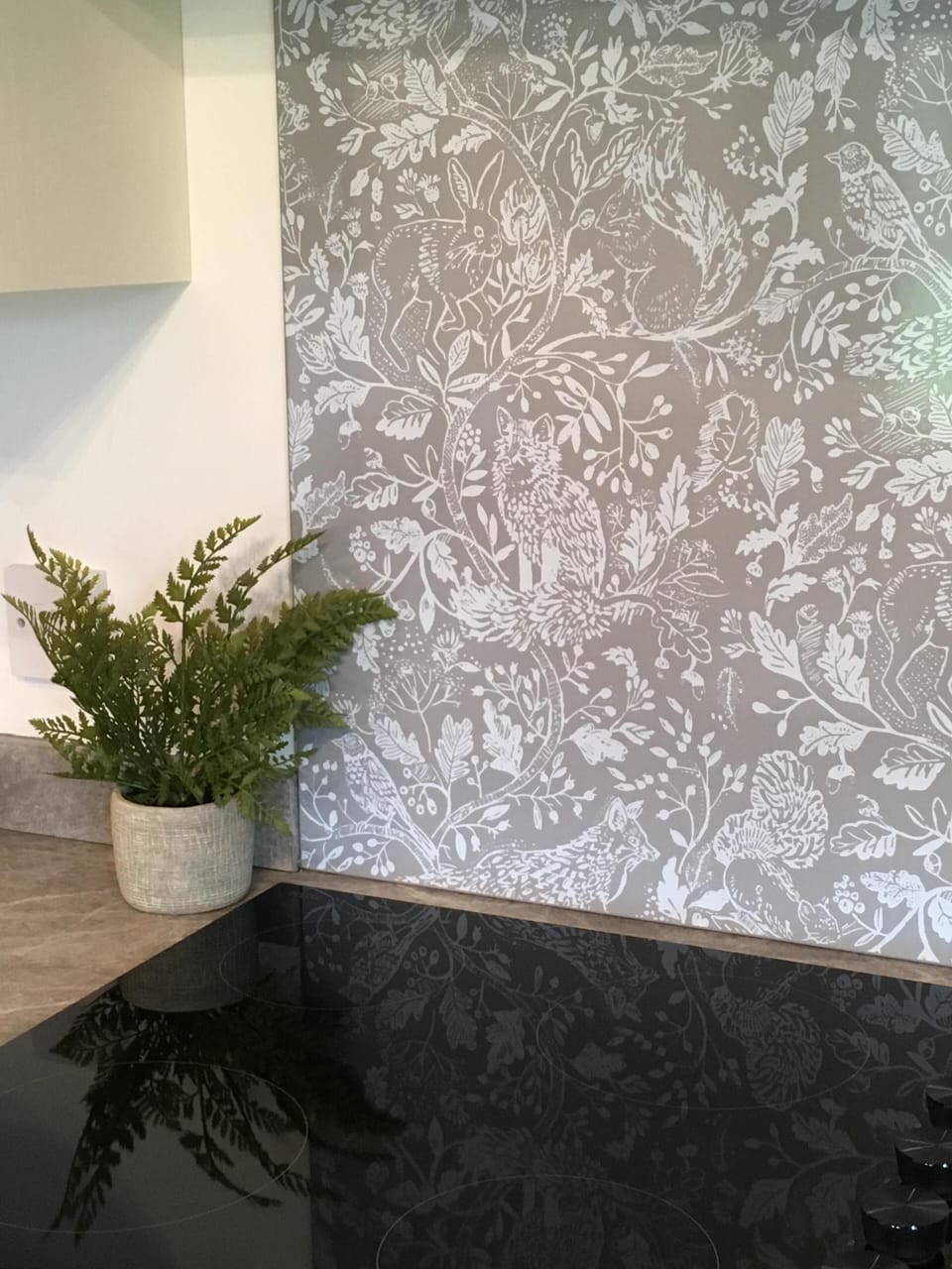 Woodland themed splash back