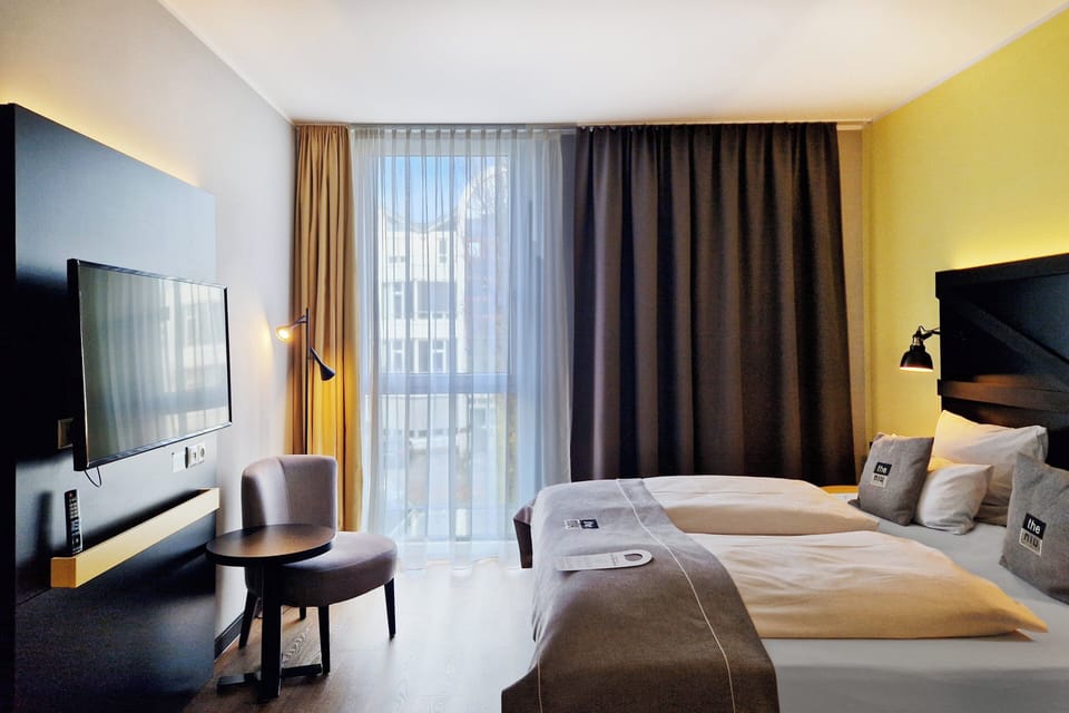 In-room safe, blackout drapes, soundproofing, free cribs/infant beds