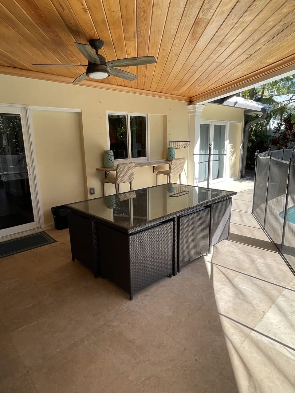 View of Covered Patio and Bar