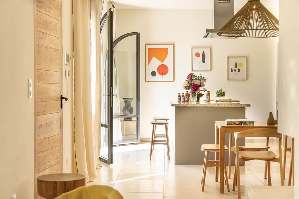 Cuisine sejour lumineux design bastide du couchant saint remy de provence