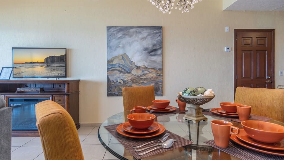 Dining table for four.