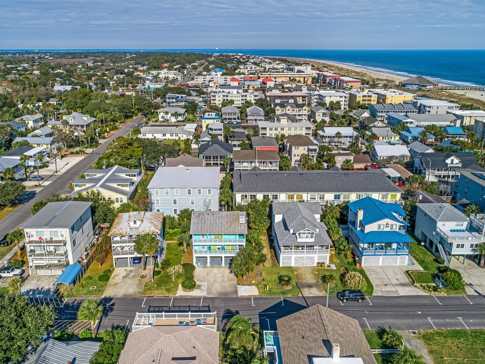 Aerial view of the property