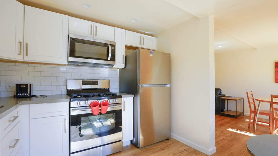 Kitchen with a view to the dining room
