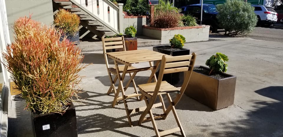 Outdoor lounging space
