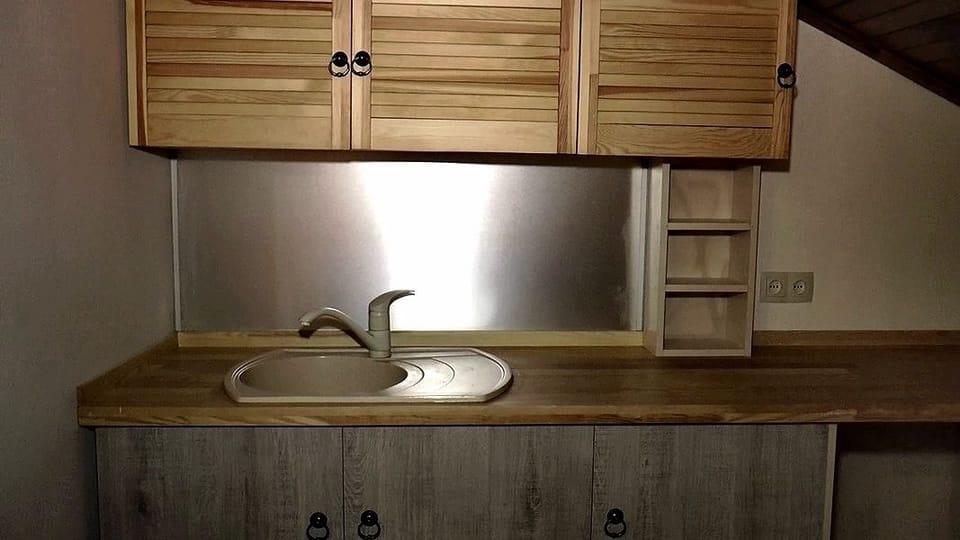 Villa | Private kitchen | Fridge, microwave, oven, stovetop