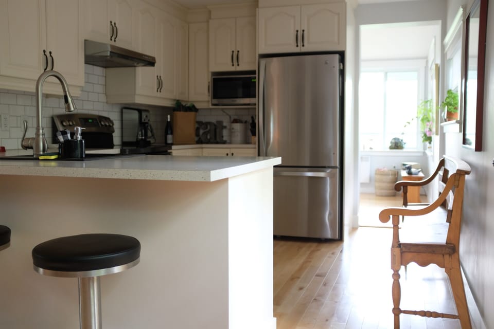 Fully equipped kitchen with all appliances (plus we have stackable washer/dryer)