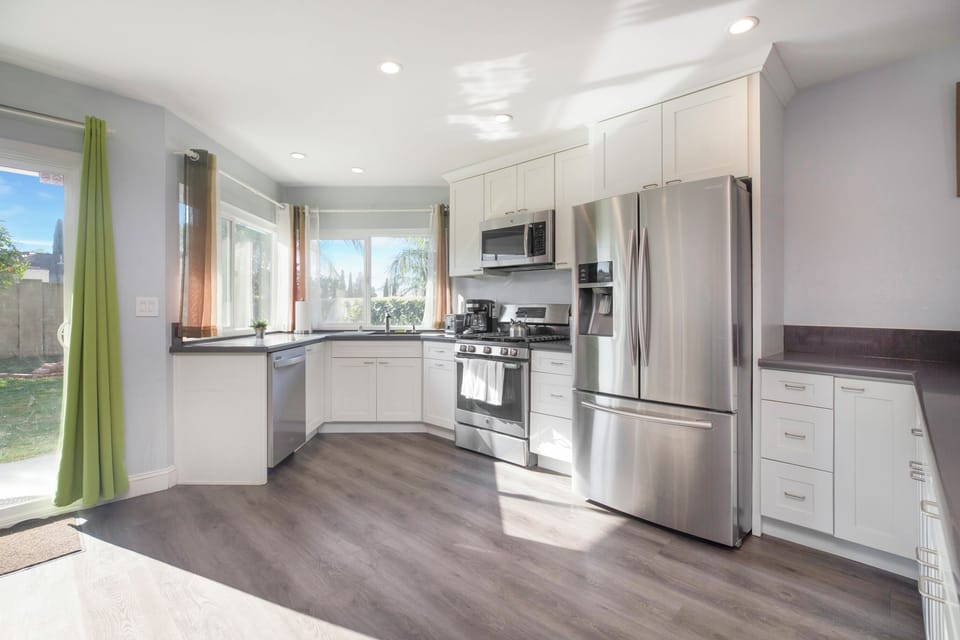 Prepare and serve your own meal using this spacious and well equipped kitchen.