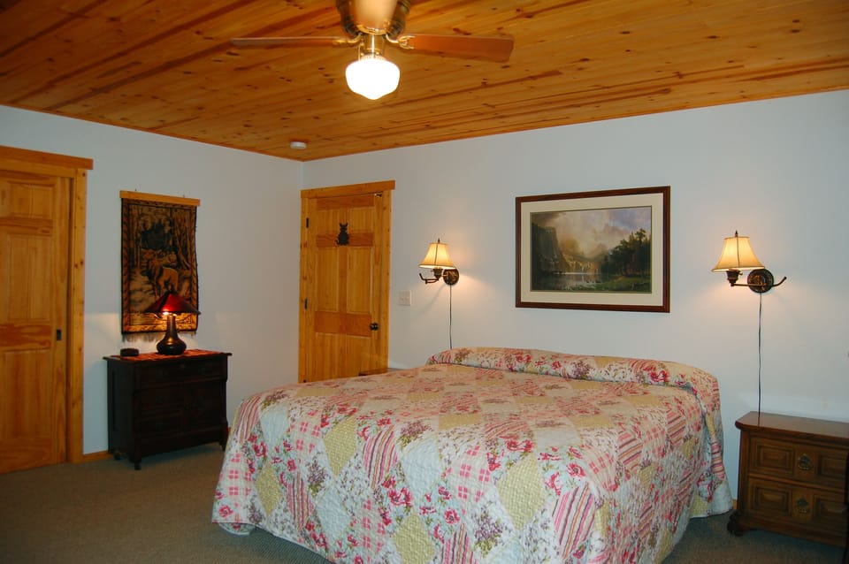 Bedroom 1 (master) with a king bed and full bathroom
