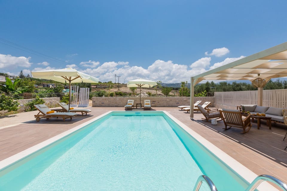 Villa Anesis features a lovely outside area, with a private swimming pool. 