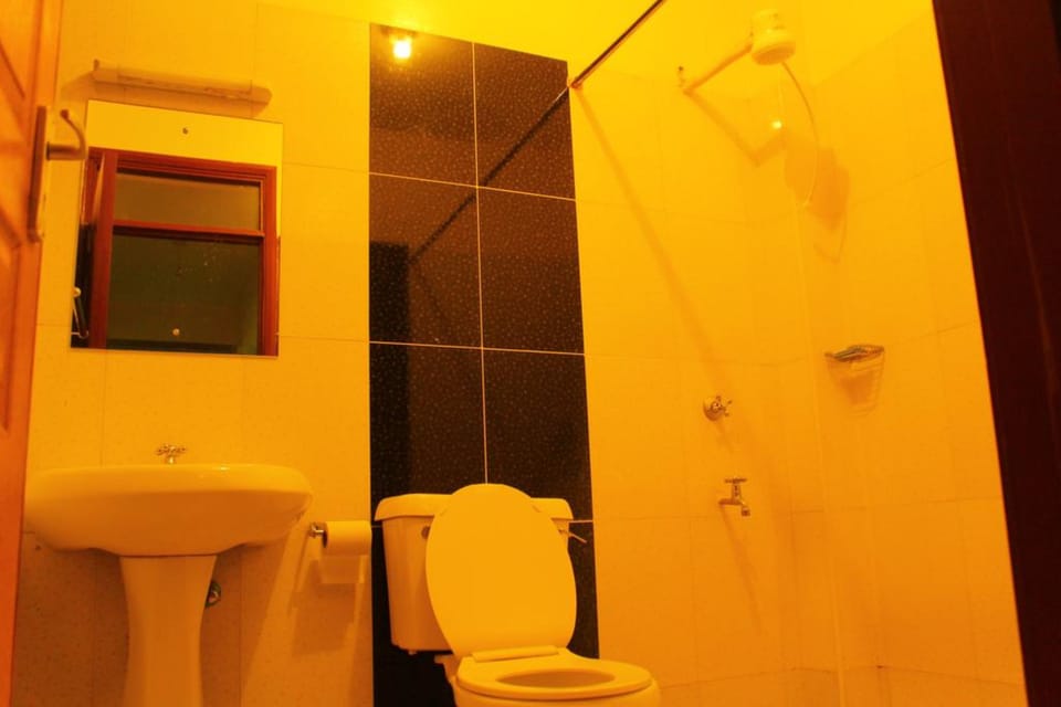 Shower, free toiletries, towels