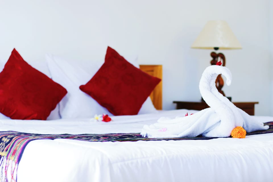 Desk, bed sheets