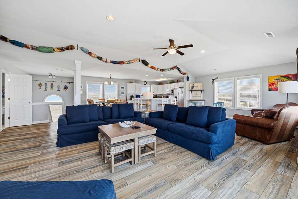 Top-Level Living Room with Deck Access