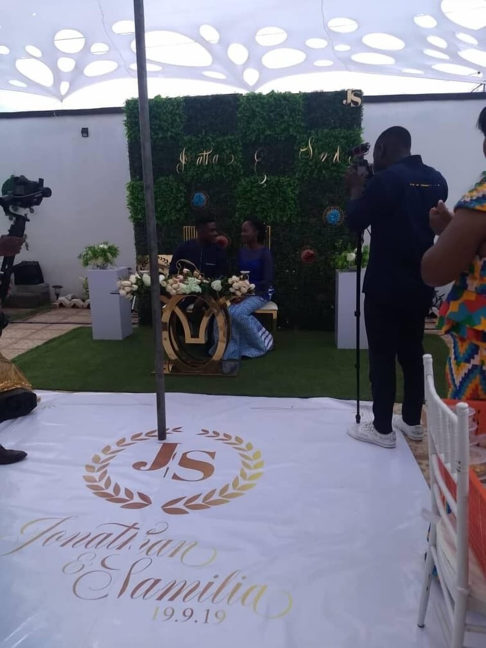 Outdoor wedding area