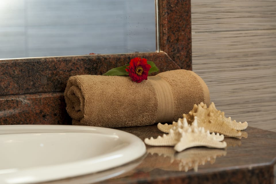 Studio, Sea View | Bathroom | Hair dryer, shampoo