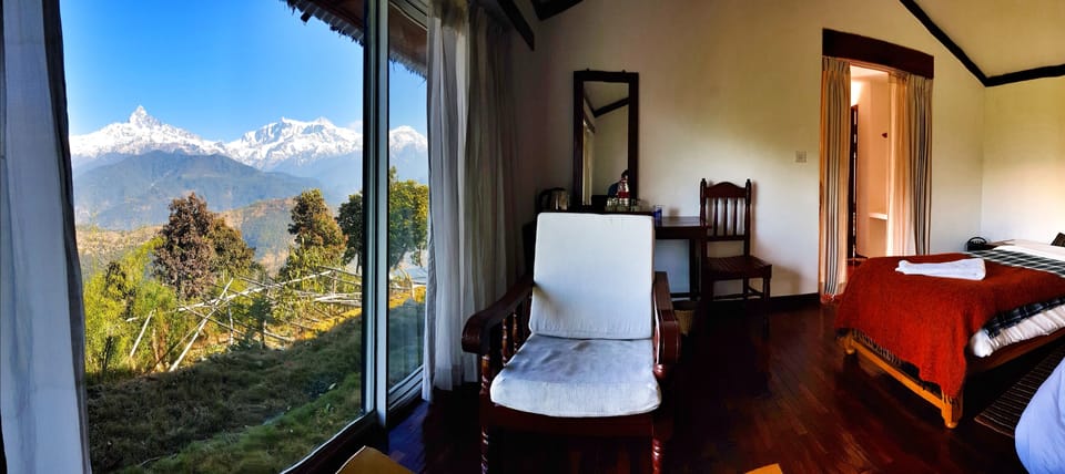 Deluxe Double Room, Multiple Beds, Smoking, Mountain View | Balcony view