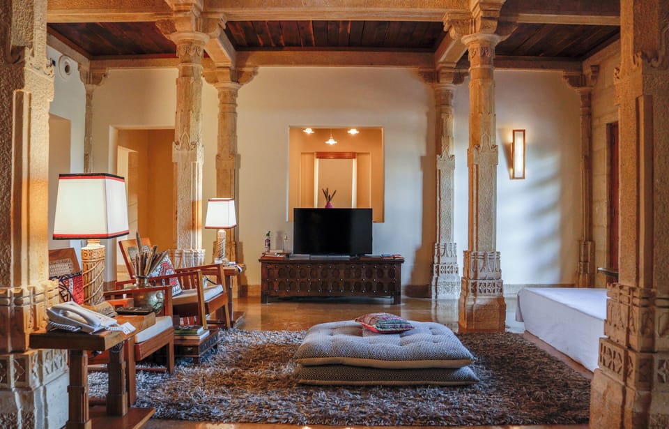 Thar Haveli | Living area | 32-inch LED TV with cable channels, TV