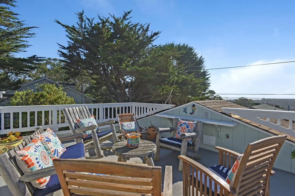 The ocean view deck is great for bird and whale watching.