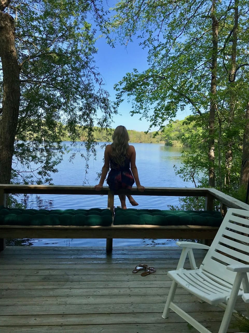 Summer overlooking pond