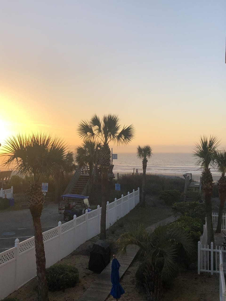 Sunrise from the living room deck
