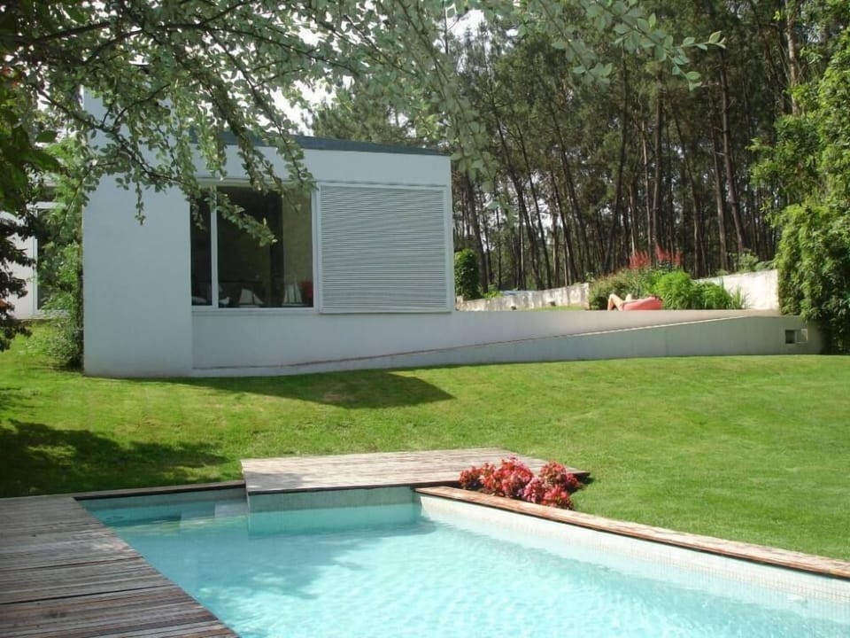 Swimming pool and house