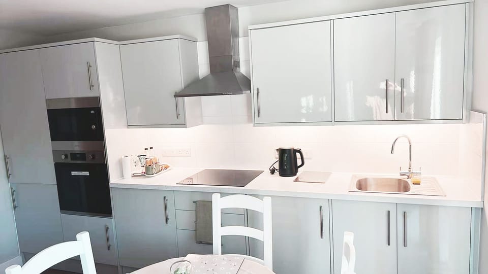 Deluxe Apartment, Courtyard View | Private kitchen | Oven, electric kettle, toaster, cookware/dishes/utensils