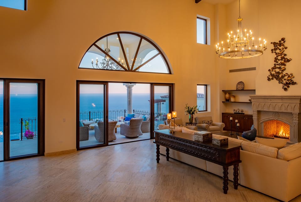 Living room fireplace