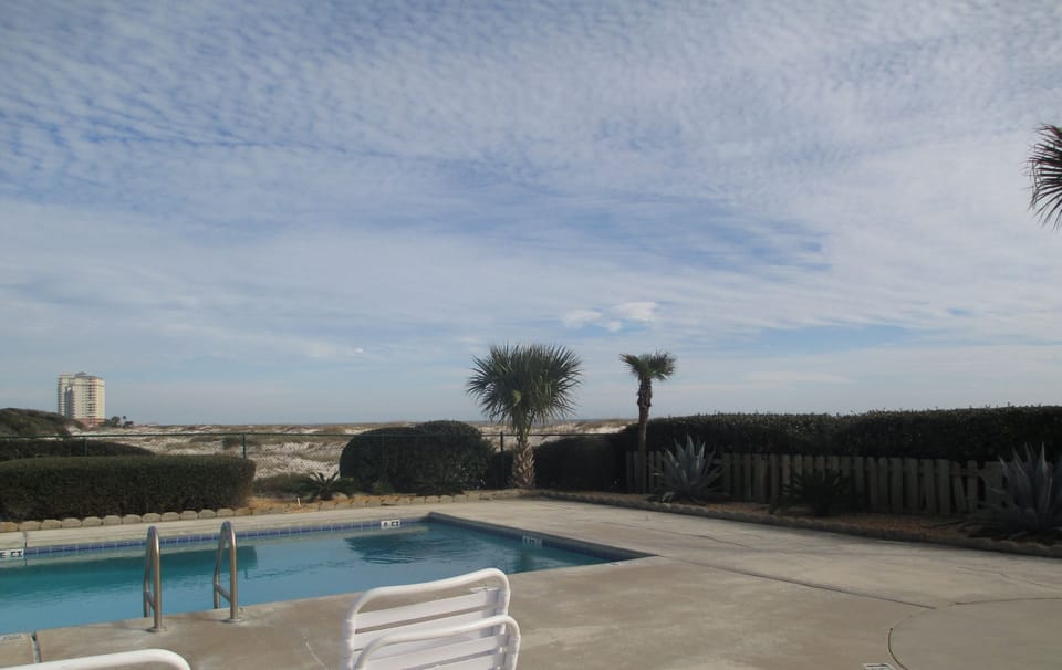 One of many pools on site.