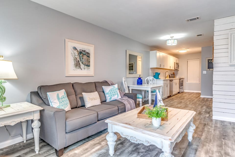 Open living and kitchen space