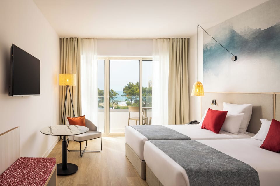 Superior Double Room, Balcony, Pool View | In-room safe, iron/ironing board, free WiFi, bed sheets