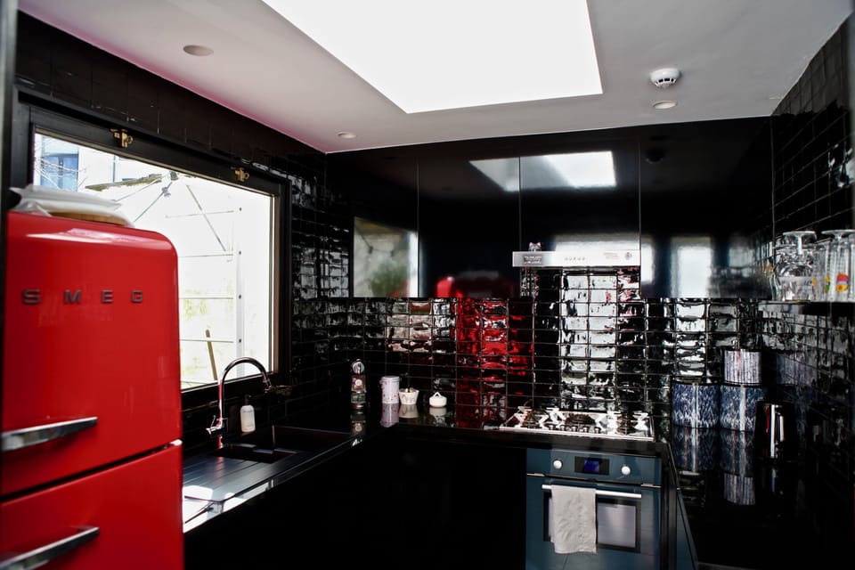 Shared fridge, microwave, espresso maker, coffee/tea maker