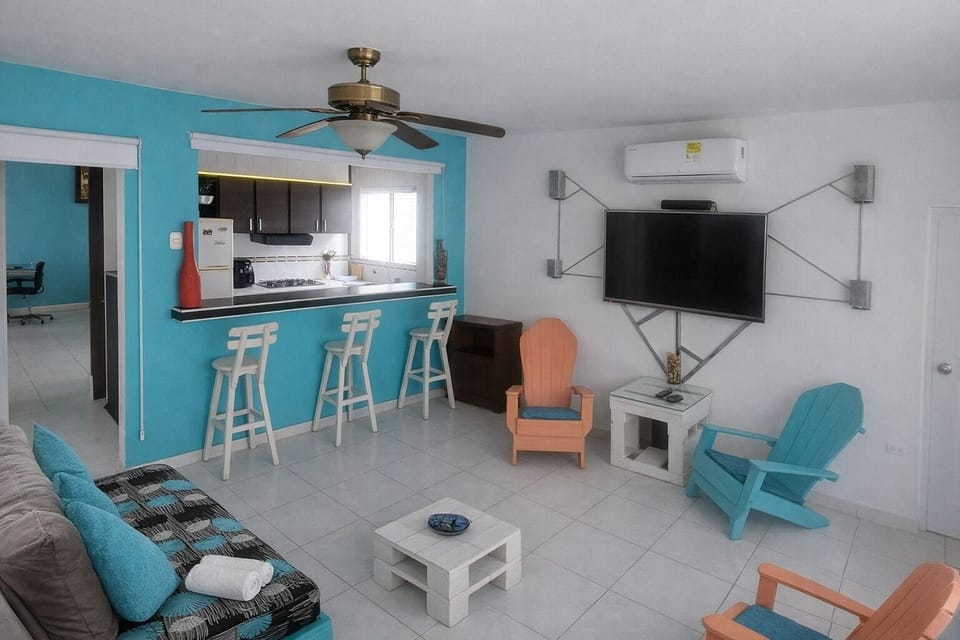 Economy Apartment, Multiple Beds, Non Smoking, Kitchen | Living room | 29-inch LED TV with cable channels, TV
