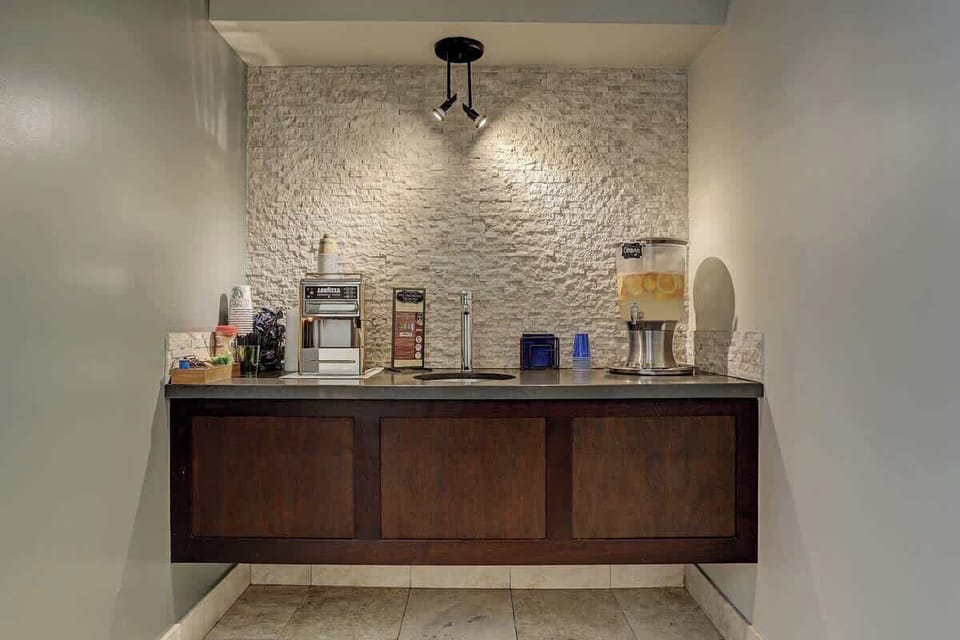 24 Hour Lavazza Espresso & Cappucino Bar including a variety of teas and purified infused water. 
