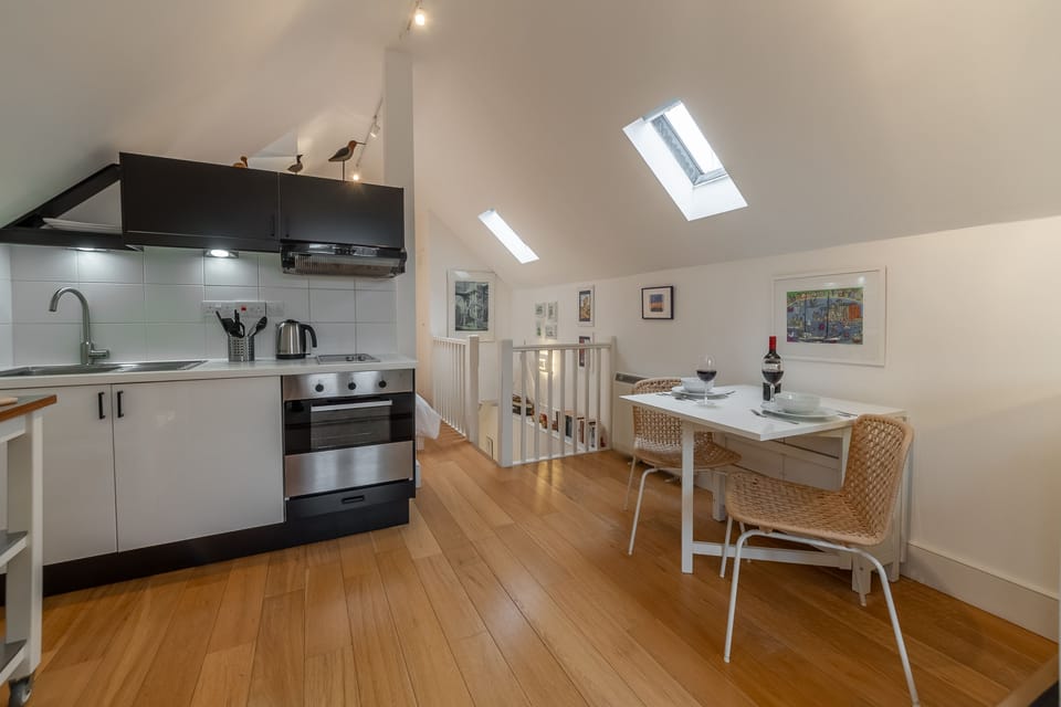 First floor:  The kitchen and dining area