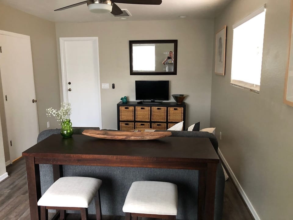 Sofa table with charging station 