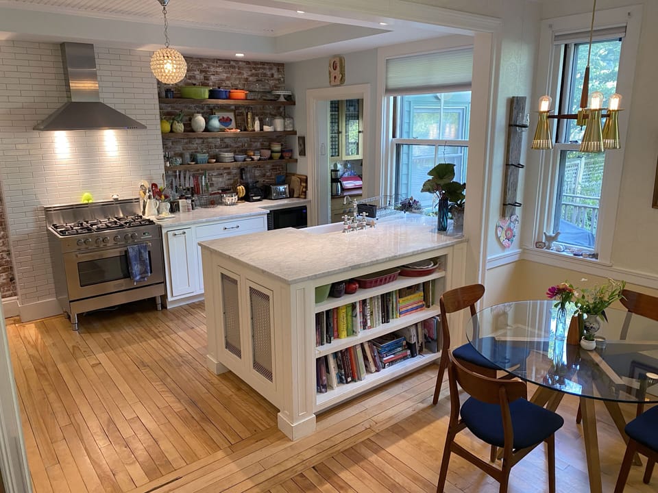 Lots of space to whip up meals, or just socialize. Pantry through door