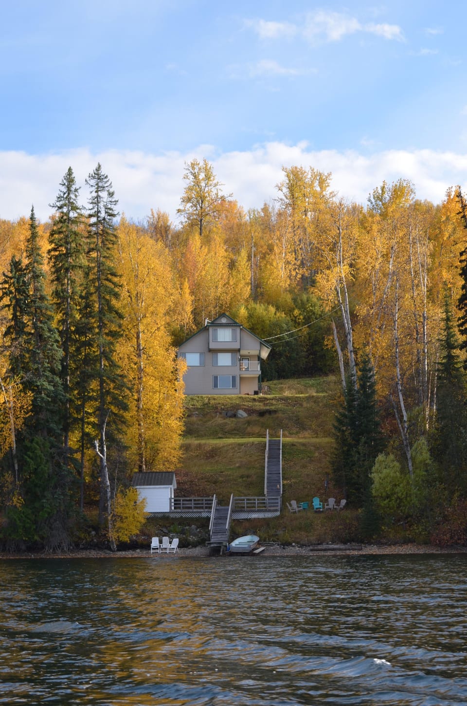 View of property of the lake (fall colors)