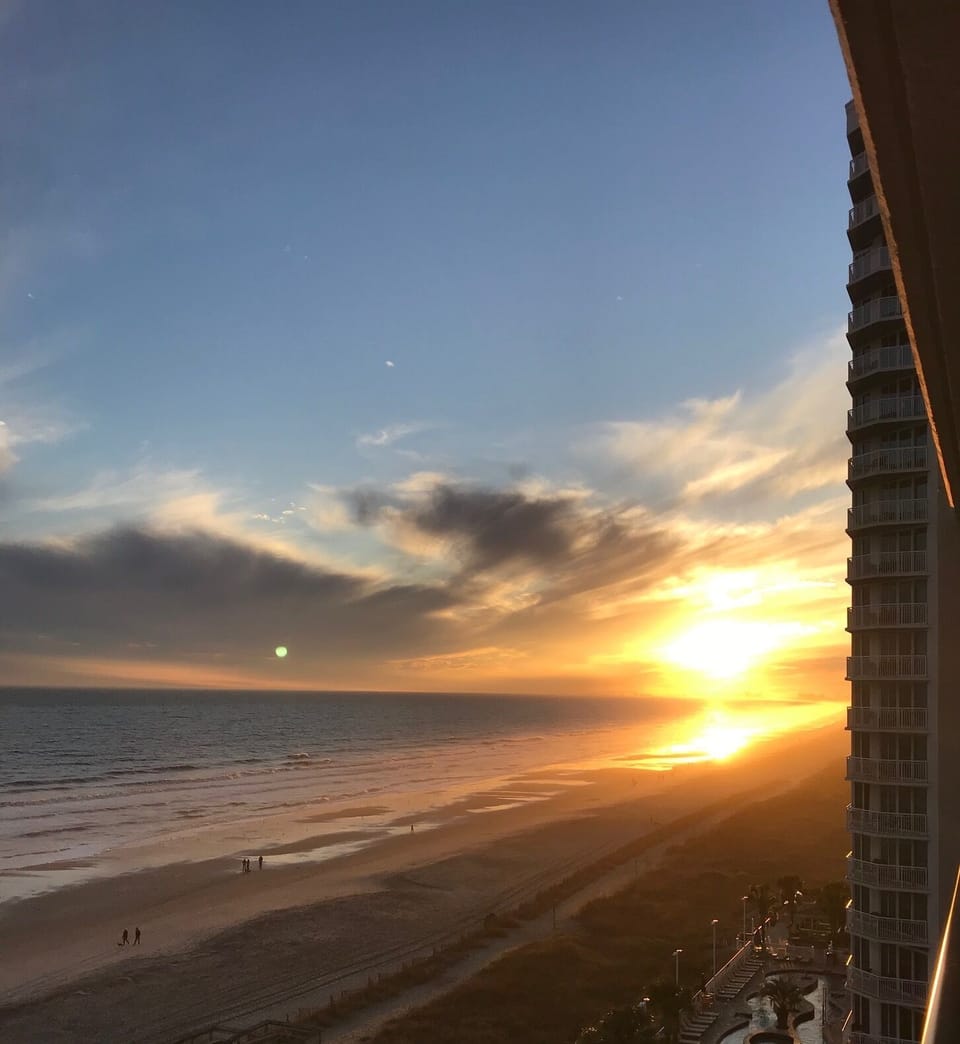 Sunset view from the balcony