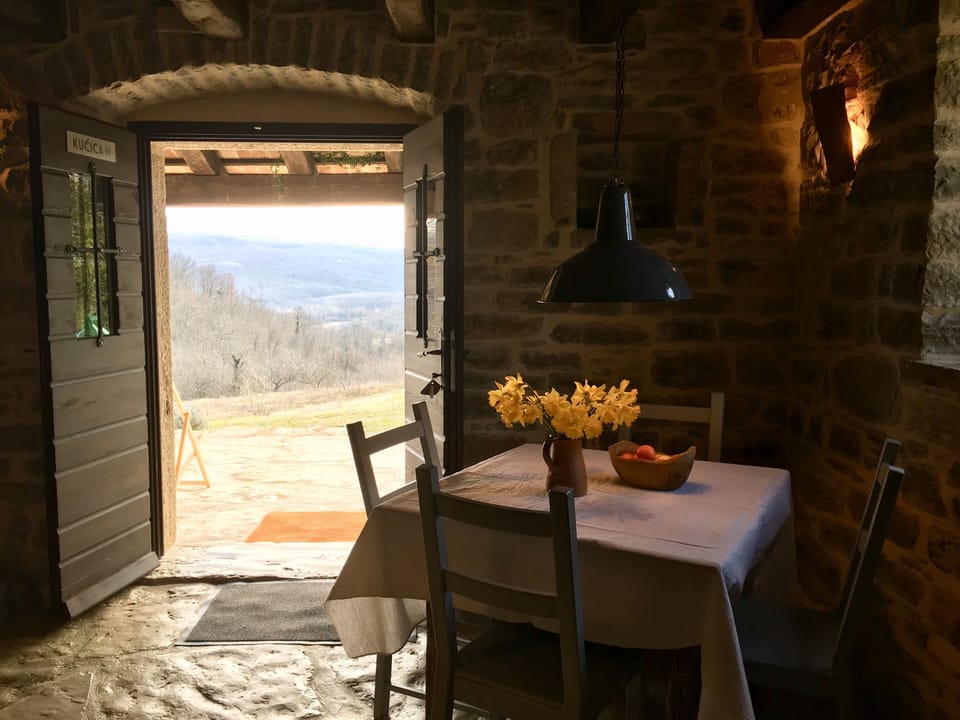 View out to terrace and valley