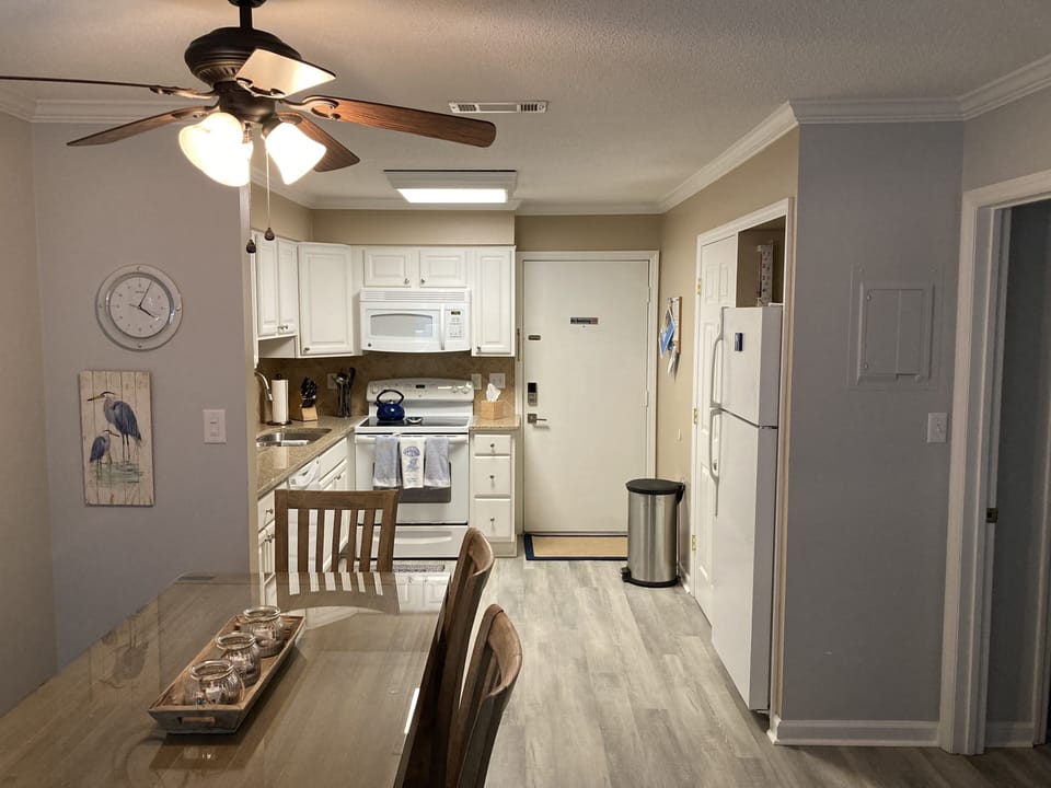 Kitchen Area and front entry door