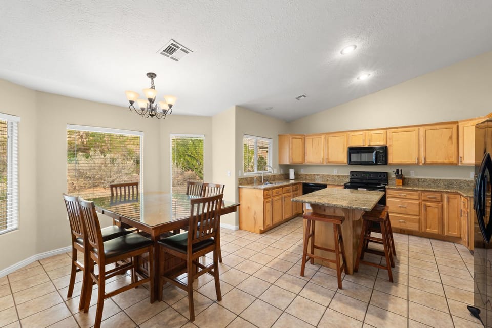 Large Kitchen and Dining Area