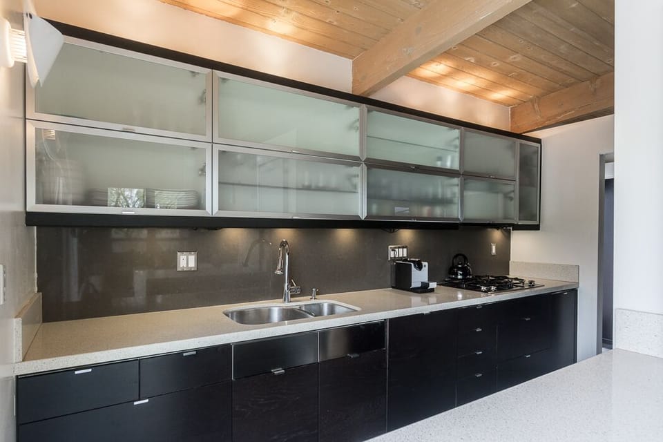 Fully stocked modern kitchen