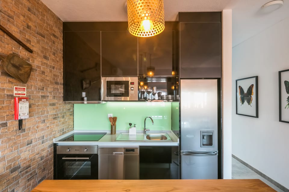 Family Apartment, 1 Bedroom, City View | Private kitchen | Full-size fridge, microwave, oven, stovetop