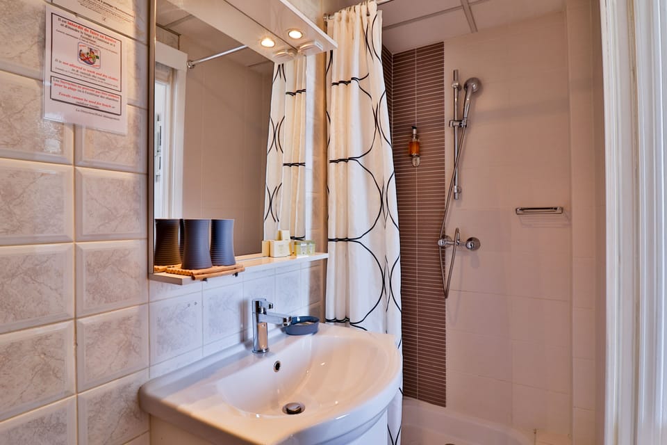Standard Room, 2 Twin Beds, City View | Bathroom shower