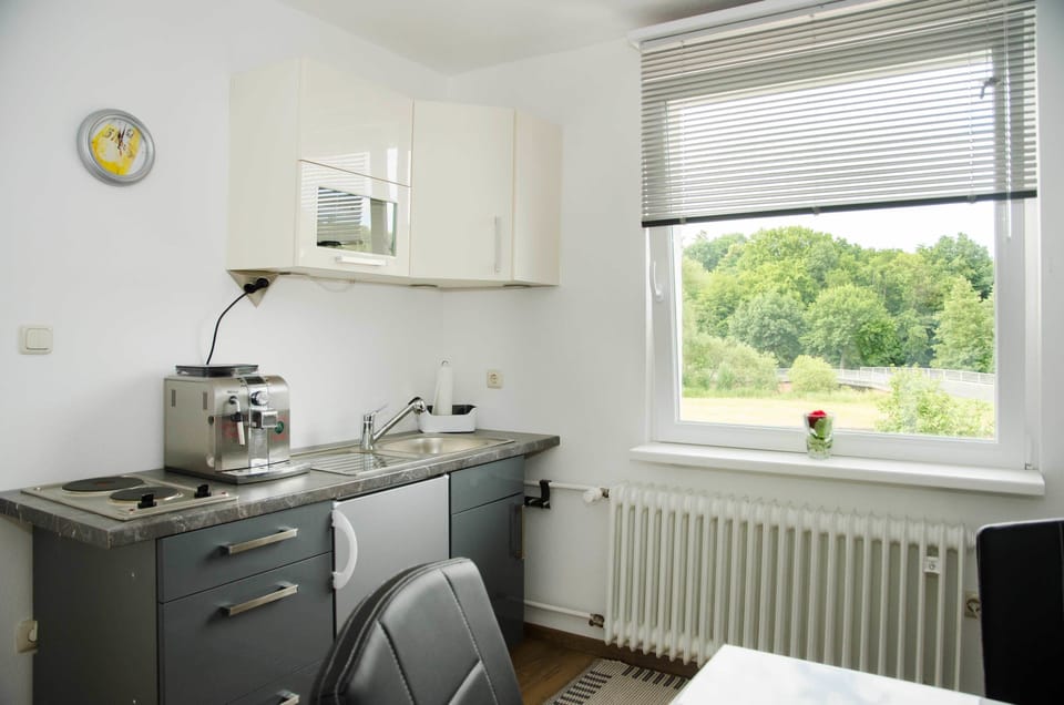 Condo, 1 Bedroom, Non Smoking, River View | Private kitchen | Oven, electric kettle, cleaning supplies